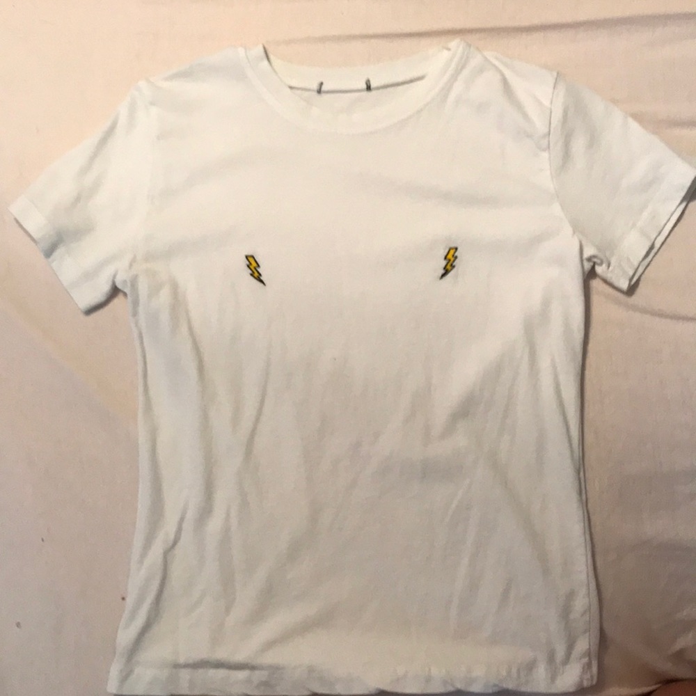 Brandy Melville Embroidered Lightning Bolt T-Shirt